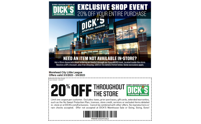 DICK'S Sporting Goods Shop Event March 3-6
